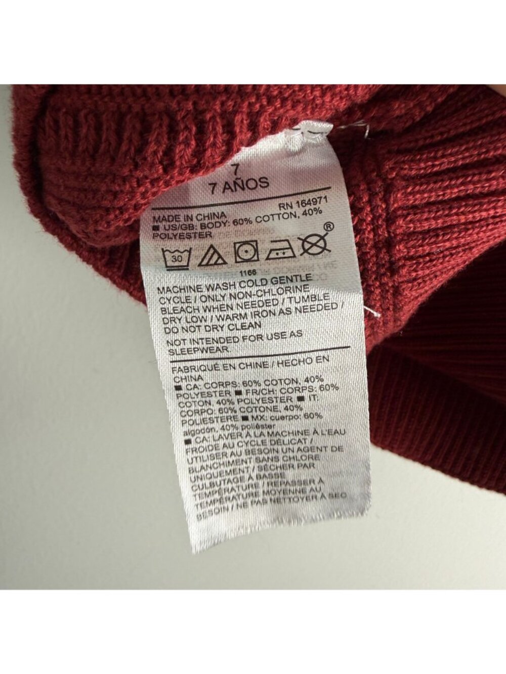 Janie and Jack The Heights Sweater Top NWT Ruffles Burgundy Maroon Girls Sz 7 - Picture 9 of 9